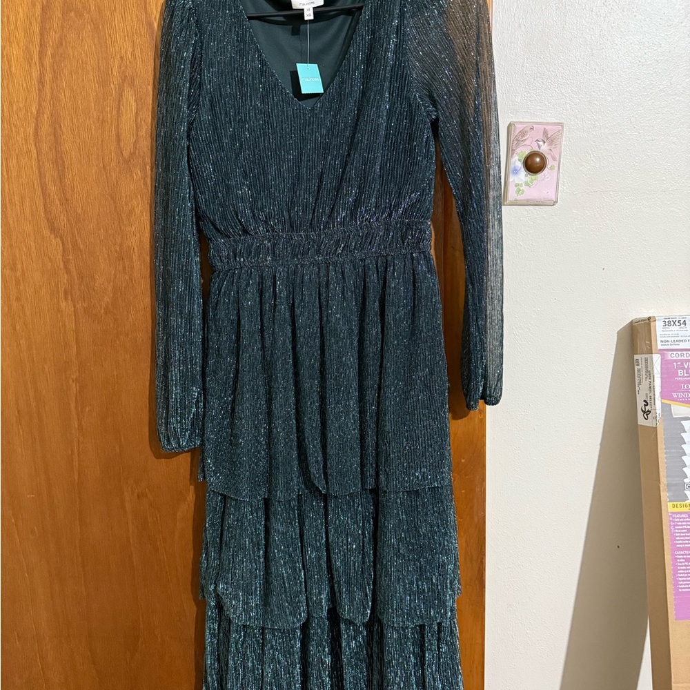 Maurices Teal Shimmer Blouse - X Small